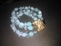Bracciale a tre fili in Amazzonite